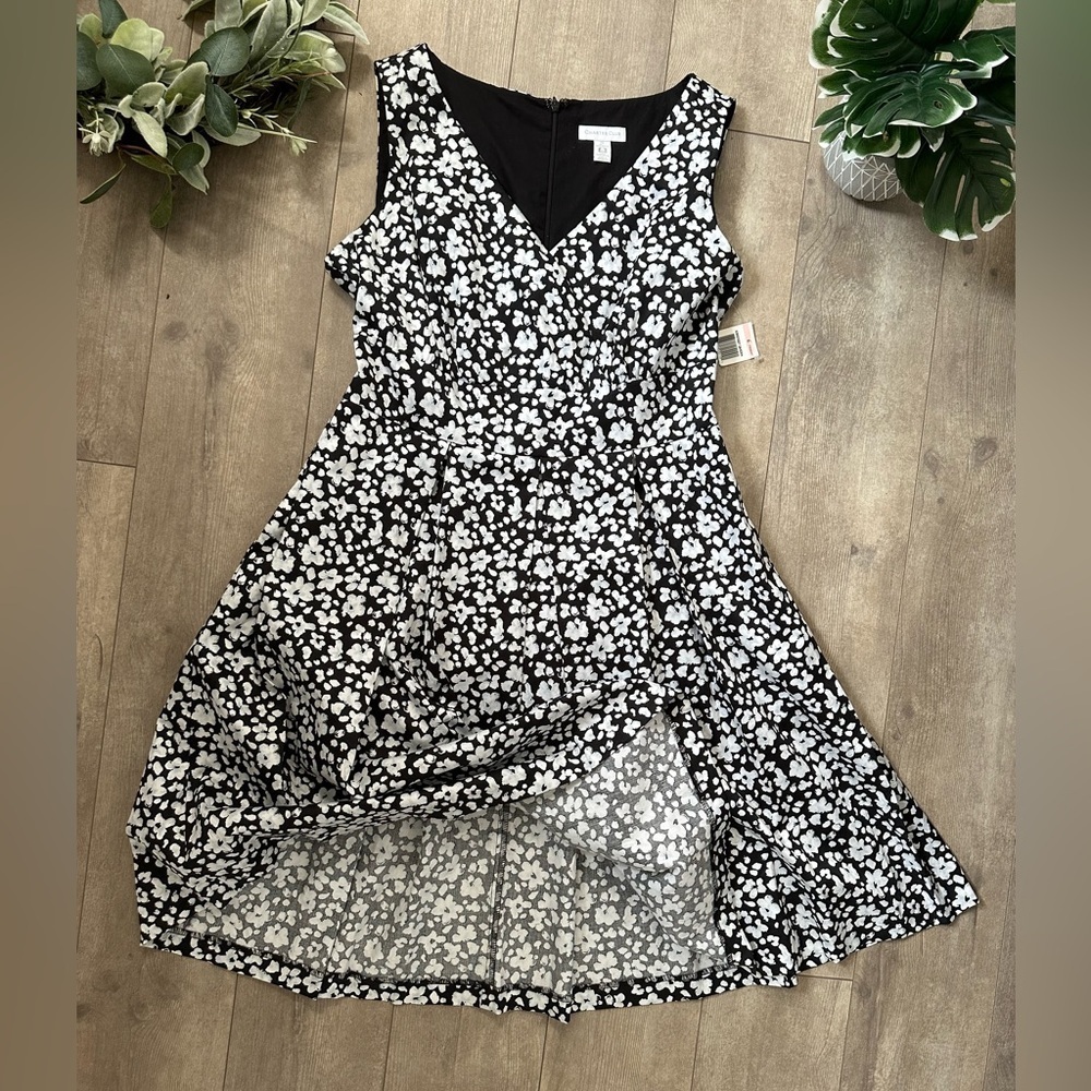 New Charter Club Women’s Fit & Flare Cotton Floral Dress with Pockets size 10